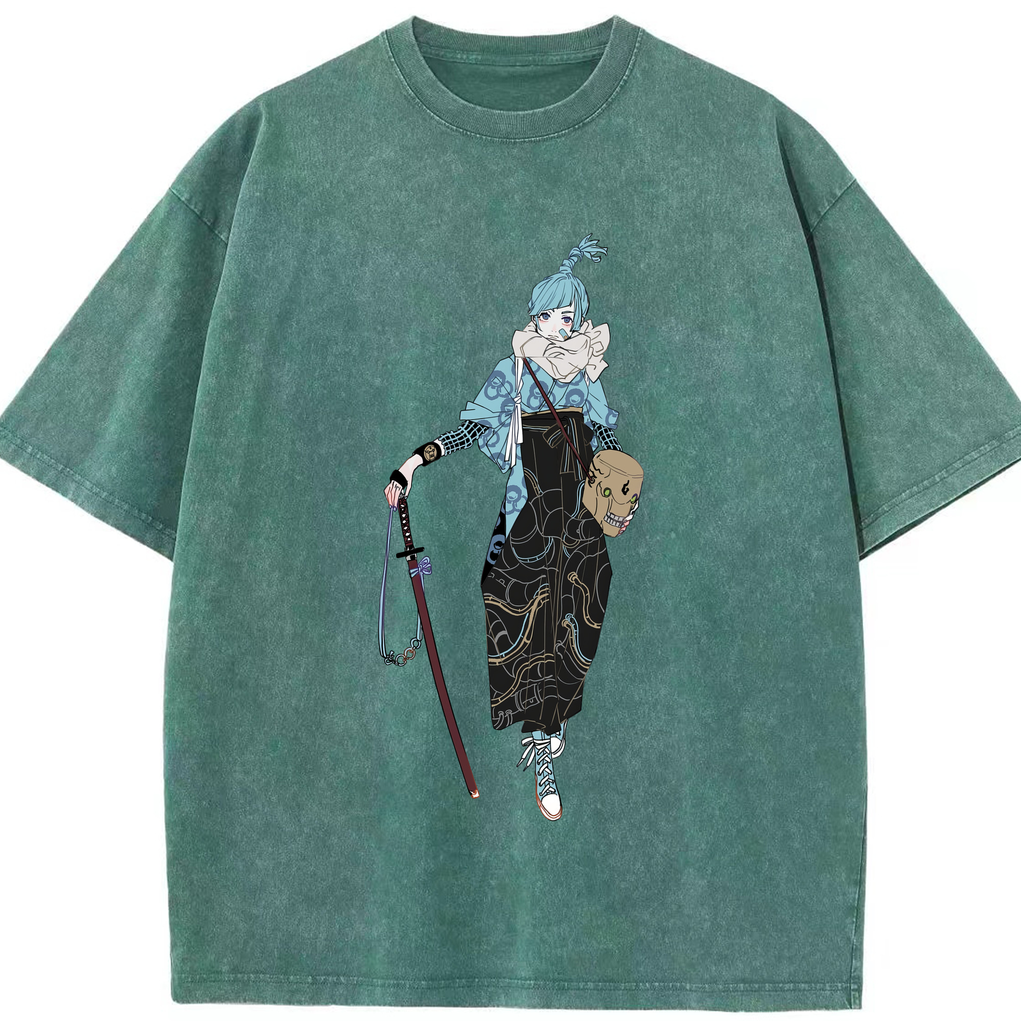 （画像用） 呪術廻戦 Jujutsu Kaisen 綿100% ヴィンテージ風 半袖Tシャツ（フロントプリント）